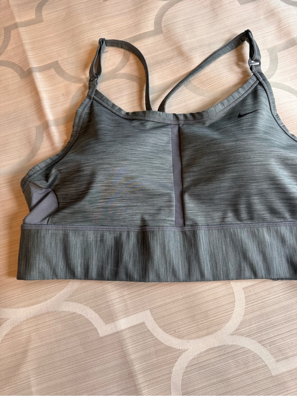 Nike Gray Strappy Low-Impact Sports Bra